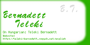 bernadett teleki business card